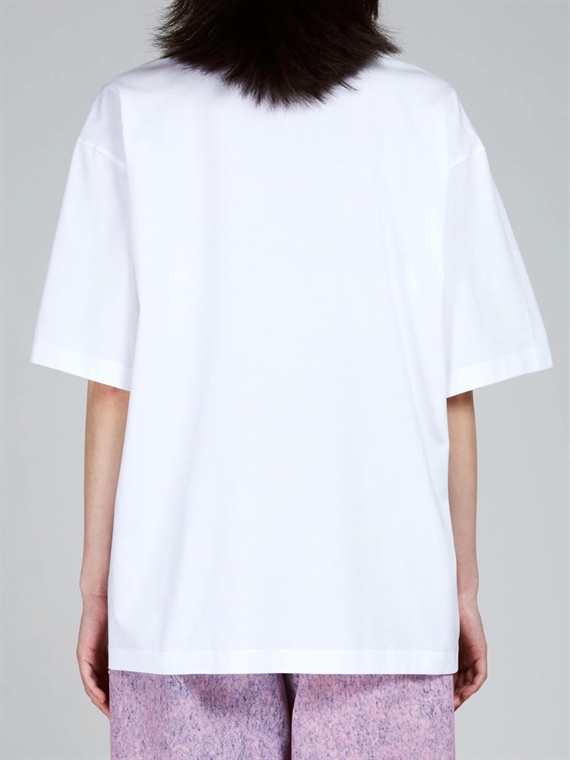 MARNI Logo Organic Cotton T-shirt, Blue/White